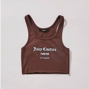 JUICY COUTURE 🤎 Brown Cropped Tank Top